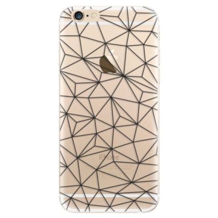 Odolné silikonové pouzdro iSaprio - Abstract Triangles 03 - black - iPhone 6/6S