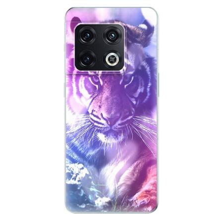 Odolné silikonové pouzdro iSaprio - Purple Tiger - OnePlus 10 Pro